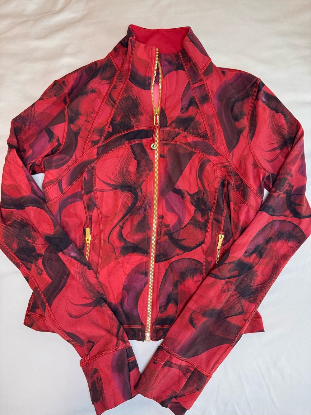 Lululemon Lunar New Year Define Cropped Jacket color Lunar Plumes Red Multi - Picture 5 of 5